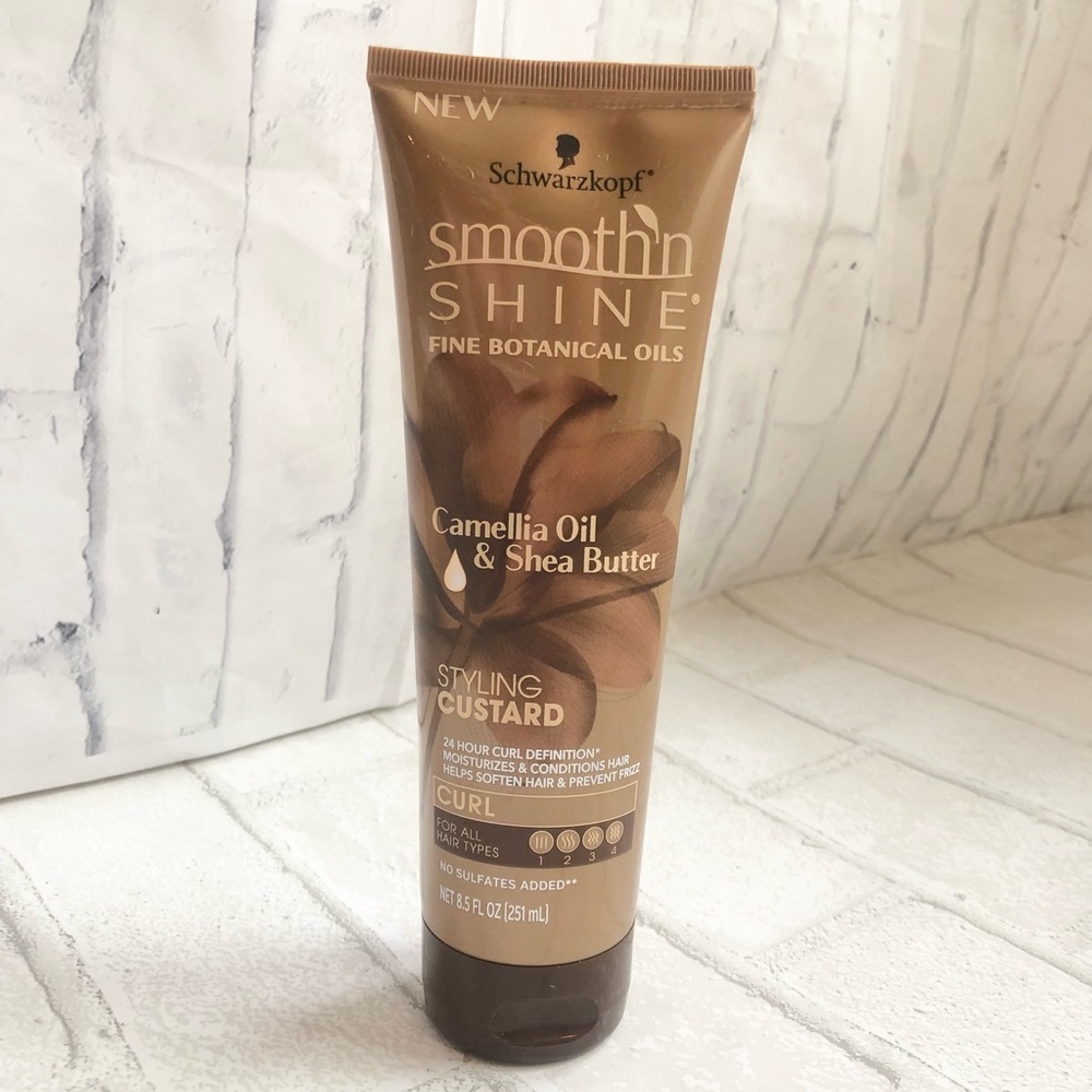Schwarzkopf Smooth 'N Shine Curl Styling Custard with Camellia Oil, Shea Butter